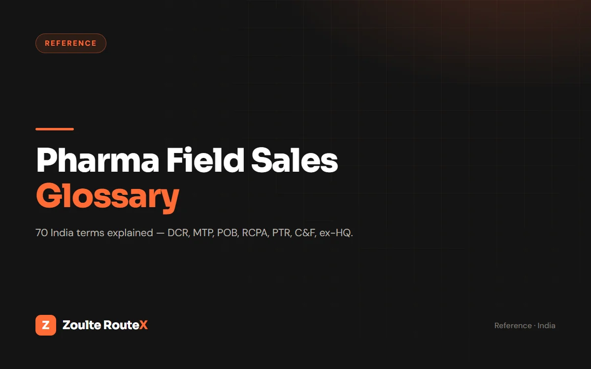 Pharma Field Sales Glossary: 70 India Terms Explained
